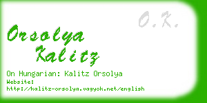 orsolya kalitz business card
